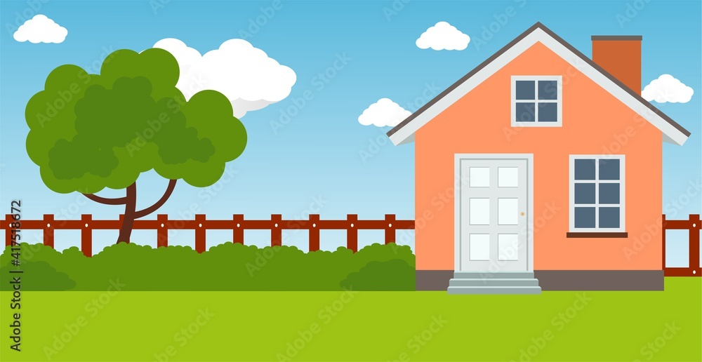 Fototapeta premium house and tree