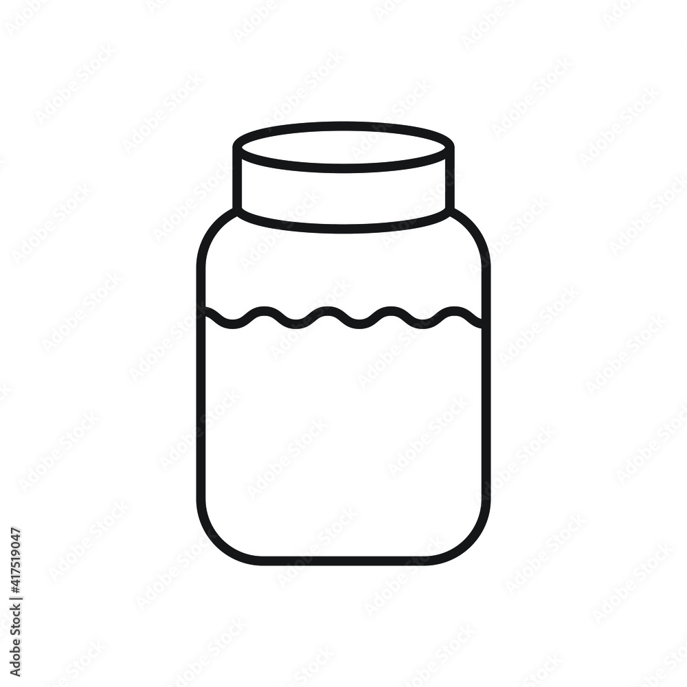 Glass jar icon design. vector illustration Glass jar icon design. vector illustration