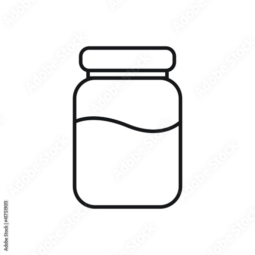 Glass jar icon design. vector illustration