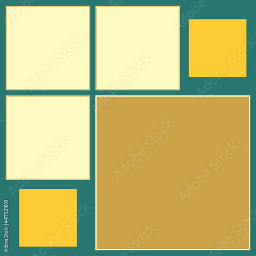 An abstract blank square block layout background image.