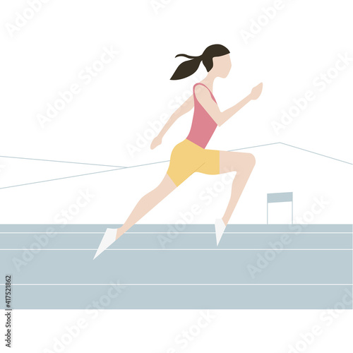Female track runner 