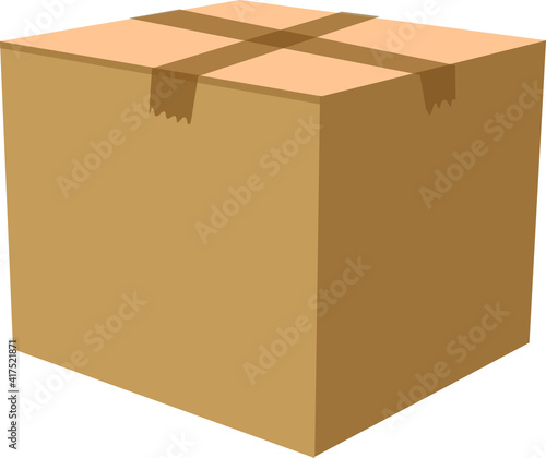 Professional paper carton design with adhesive on a white background