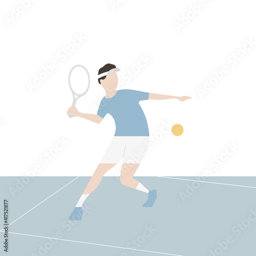 Guy playing tennis © HeyHeyStudio