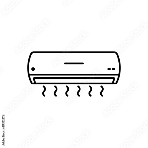 Air Conditioner Icon Vector Illustration. air conditioner sign symbol.