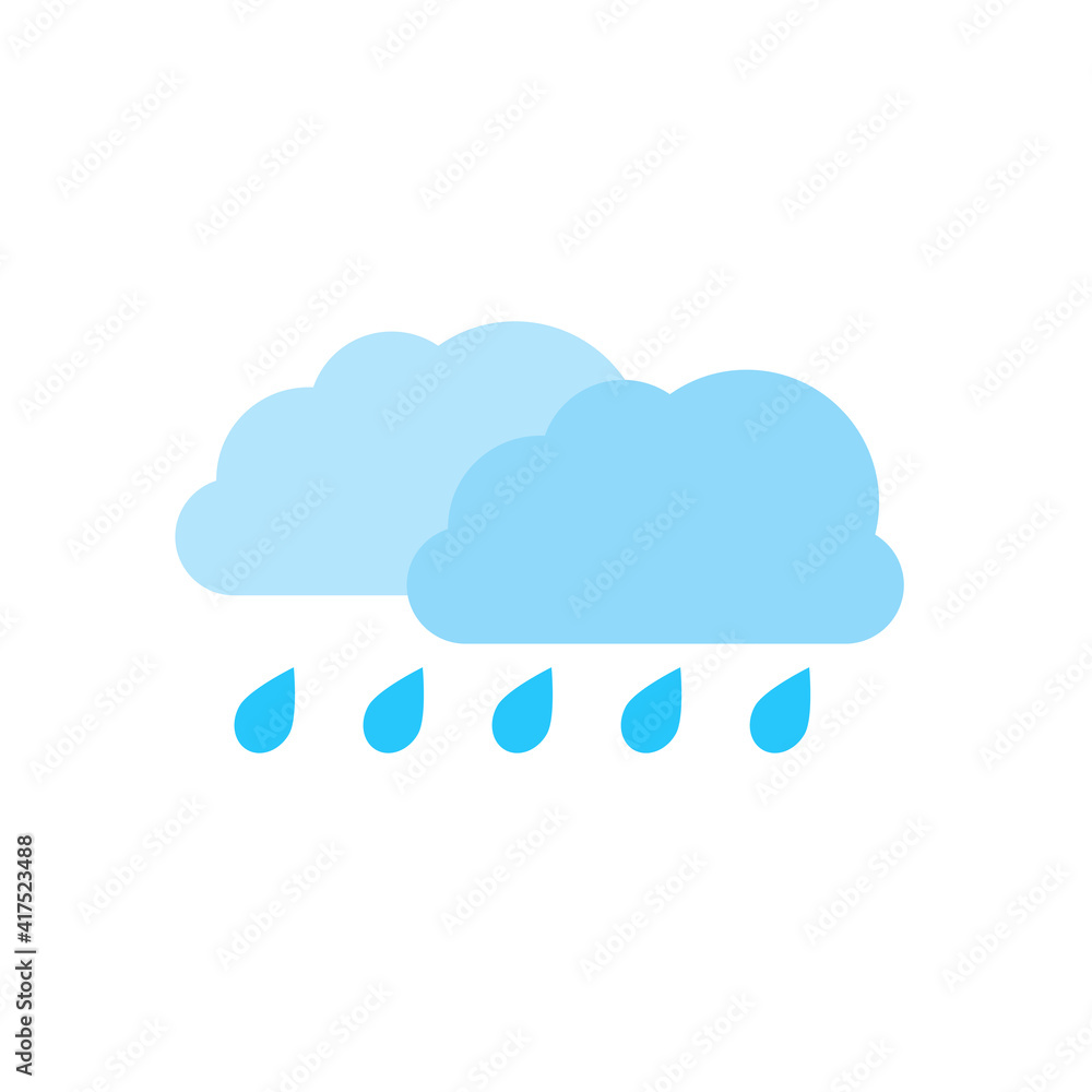 Weather forecast icons include,rainy season,rainstorm, thunder,lightning, winter,snowing, cold weather, summer,rising sun,clear weather,hot weather,spring, night,moon,stars. Vector illustration