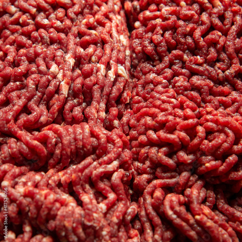 ground beef for the whole picture close-up