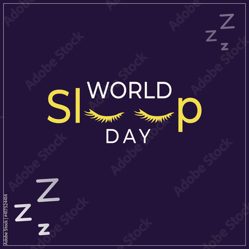 World Sleep Day. dark sleep background.