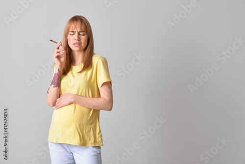Sick pregnant woman with ci...
