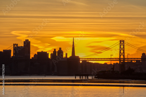 Canvas Print Sunset Over San Francisco Sunset