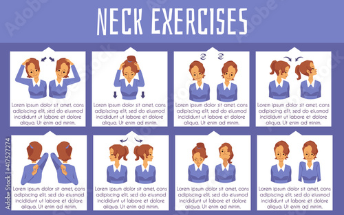 Exercise for health and stretch neck for to relieve the pain at office syndrome.