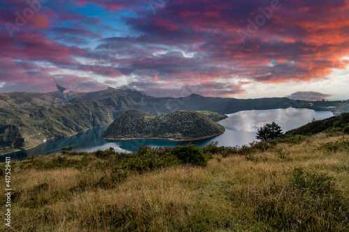 beautiful view of the mountainous landscape of Ecuador South America