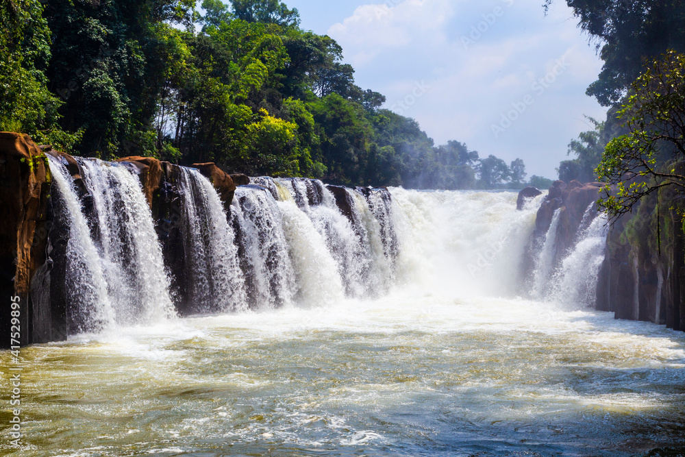 Fototapeta premium Tad pha suam waterfall, Champasak, southern Laos.