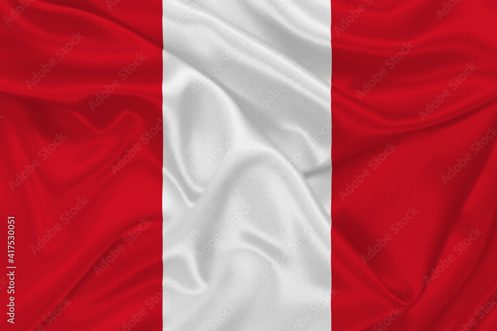 3D Flag of Peru on fabric 3D Flag of Peru on fabric
