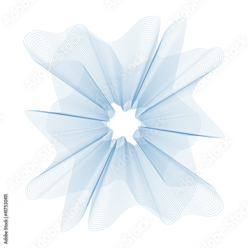 Vector Guilloche elements for certificate or diploma and currency design
