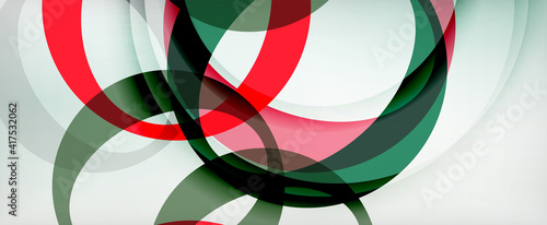 Ring geometric shapes, o letter repetition wallpaper. Abstract background for business or technology presentations, internet posters or web brochure covers