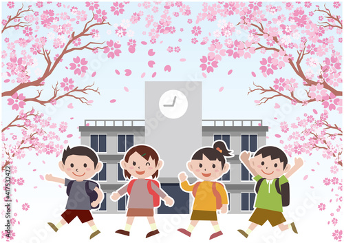 春の入学　小学校