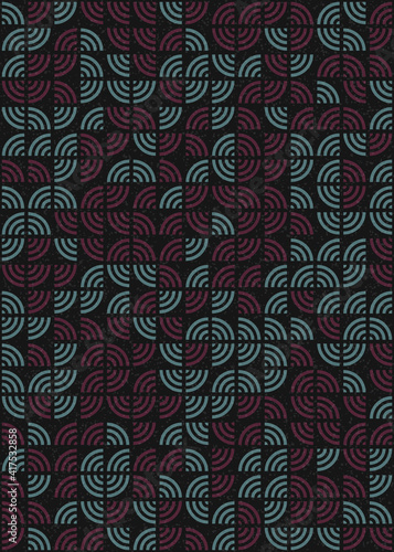 Abstract Geometric Pattern generative computational art illustration