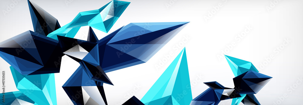 Vector 3d triangles and pyramids abstract background for business or technology presentations, internet posters or web brochure covers Vector 3d triangles and pyramids abstract background for business or technology presentations, internet posters or web brochure covers