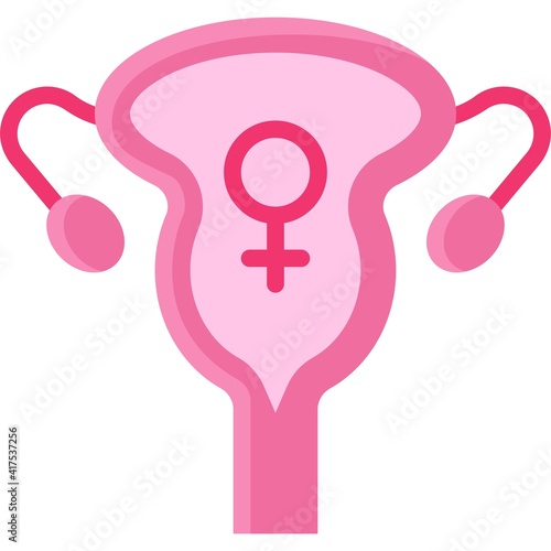 Cervix icon, International Women's Day related vector