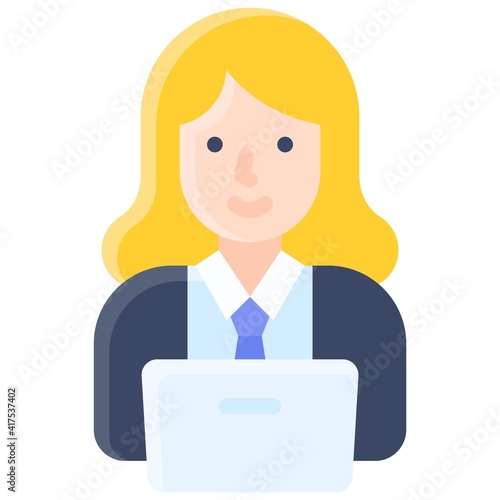 Working woman icon, International Women's Day related vector