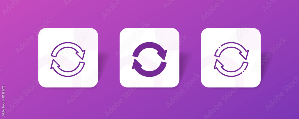 recycle, reuse, refresh arrow pixel perfect icon set bundle in line, solid, glyph, 3d gradient style recycle, reuse, refresh arrow pixel perfect icon set bundle in line, solid, glyph, 3d gradient style