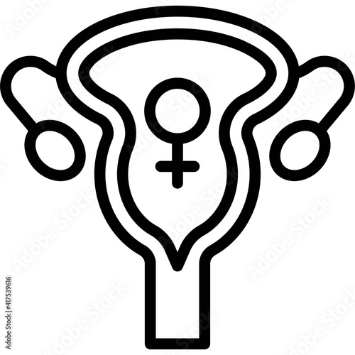 Cervix icon, International Women's Day related vector