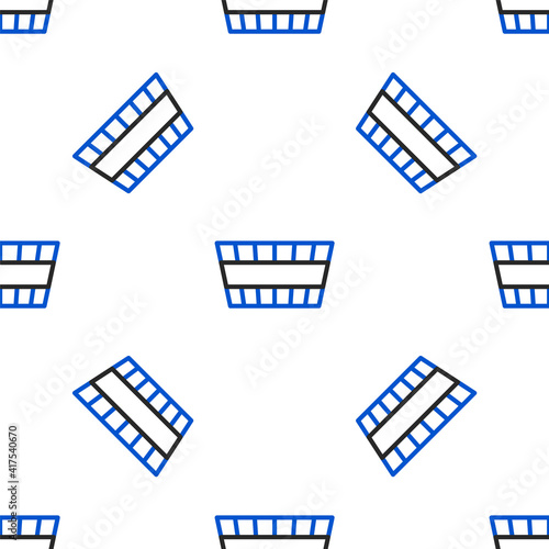 Line Sauna bucket icon isolated seamless pattern on white background. Colorful outline concept. Vector.