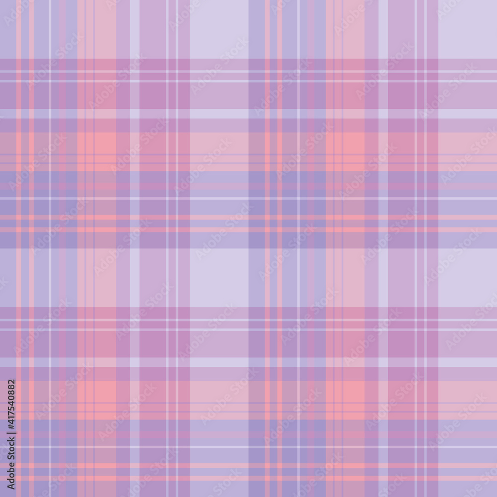 Fototapeta premium Seamless pattern in violet, lilac, purple and pink colors for plaid, fabric, textile, clothes, tablecloth and other things. Vector image.