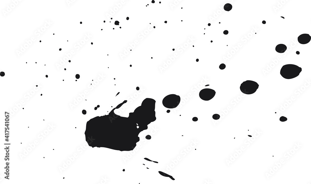 Black ink stains. Vector illustration of a black ink splatter on a white background. Black ink stains. Vector illustration of a black ink splatter on a white background.
