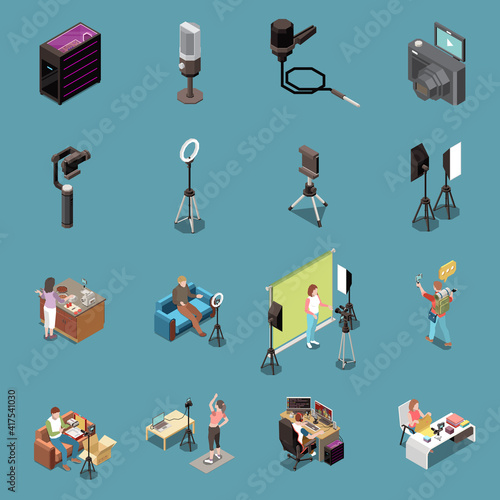 Vlogging Icons Set