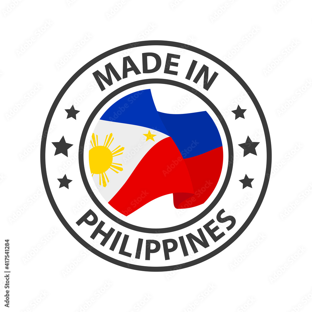 Made in Philippines icon. Stamp sticker. Vector illustration Made in Philippines icon. Stamp sticker. Vector illustration