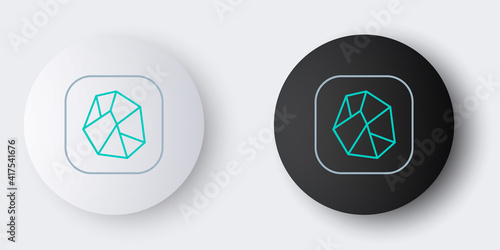 Line Salt stone icon isolated on grey background. Colorful outline concept. Vector.