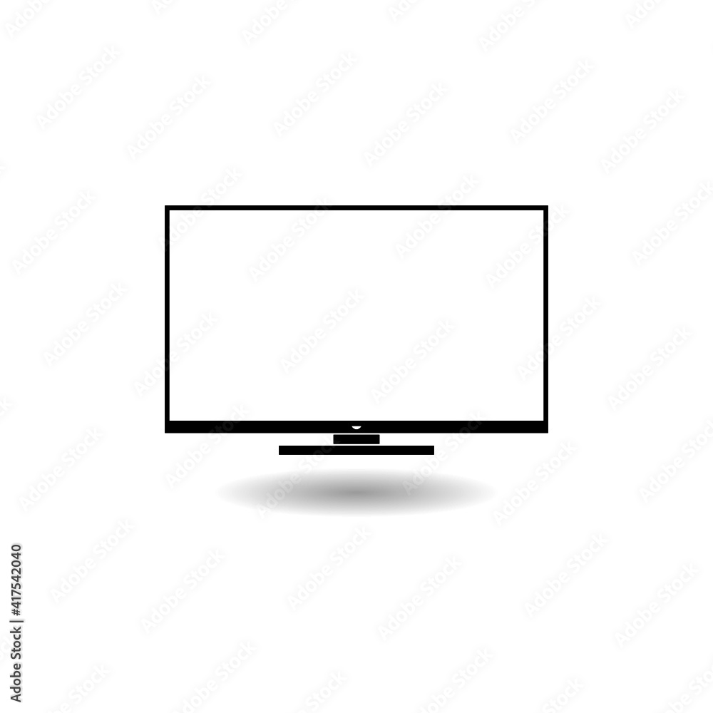 Smart TV icon with shadow