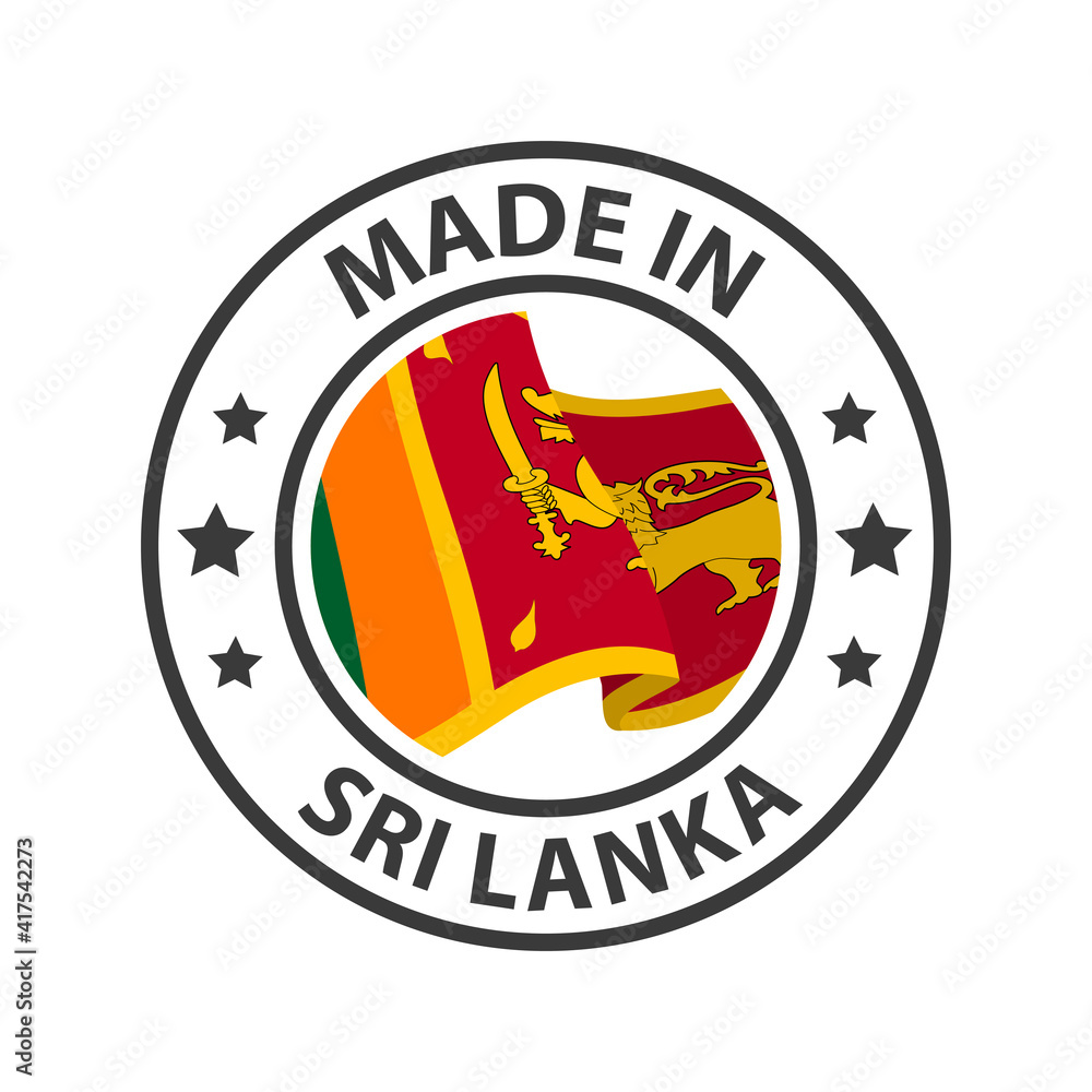 Made in Sri Lanka icon. Stamp sticker. Vector illustration Made in Sri Lanka icon. Stamp sticker. Vector illustration