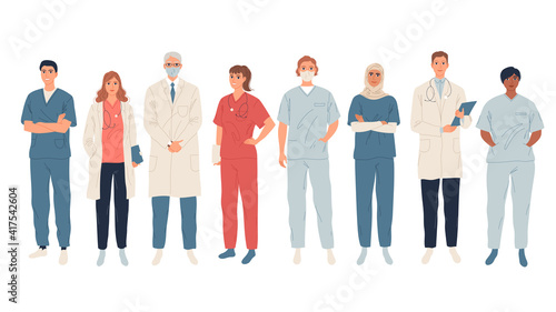 Doctors, medical workers, medics and nurses. Representatives of different medical specialties