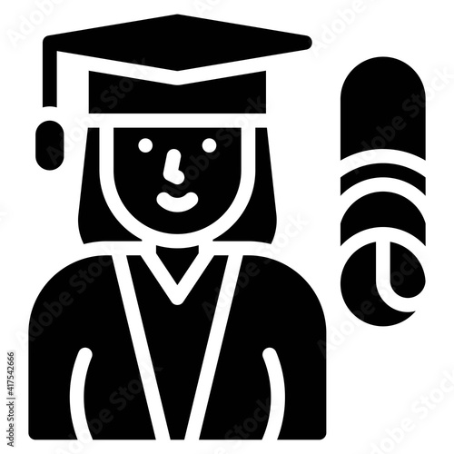 Right to education icon, International Women's Day related vector