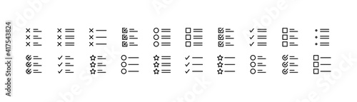 Premium pack of list line icons.