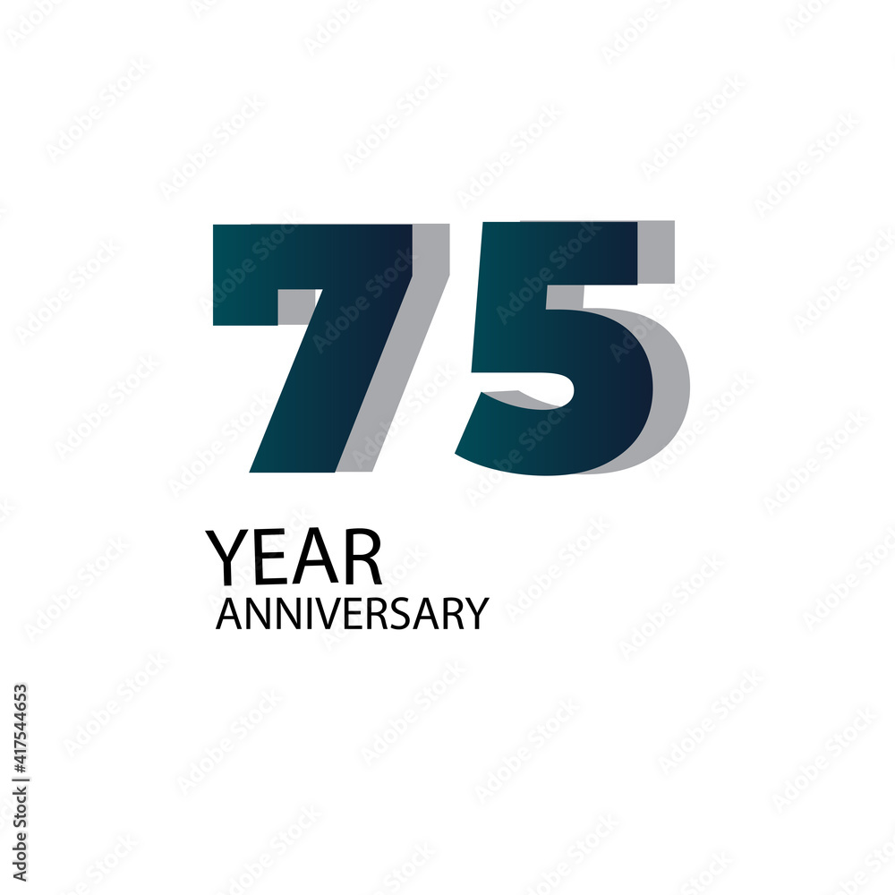 Year Anniversary Vector Template Design Illustration Blue Elegant White Background Year Anniversary Vector Template Design Illustration Blue Elegant White Background