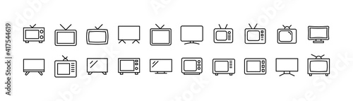 Premium pack of TV line icons