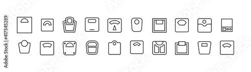 Simple line set of scale icons.
