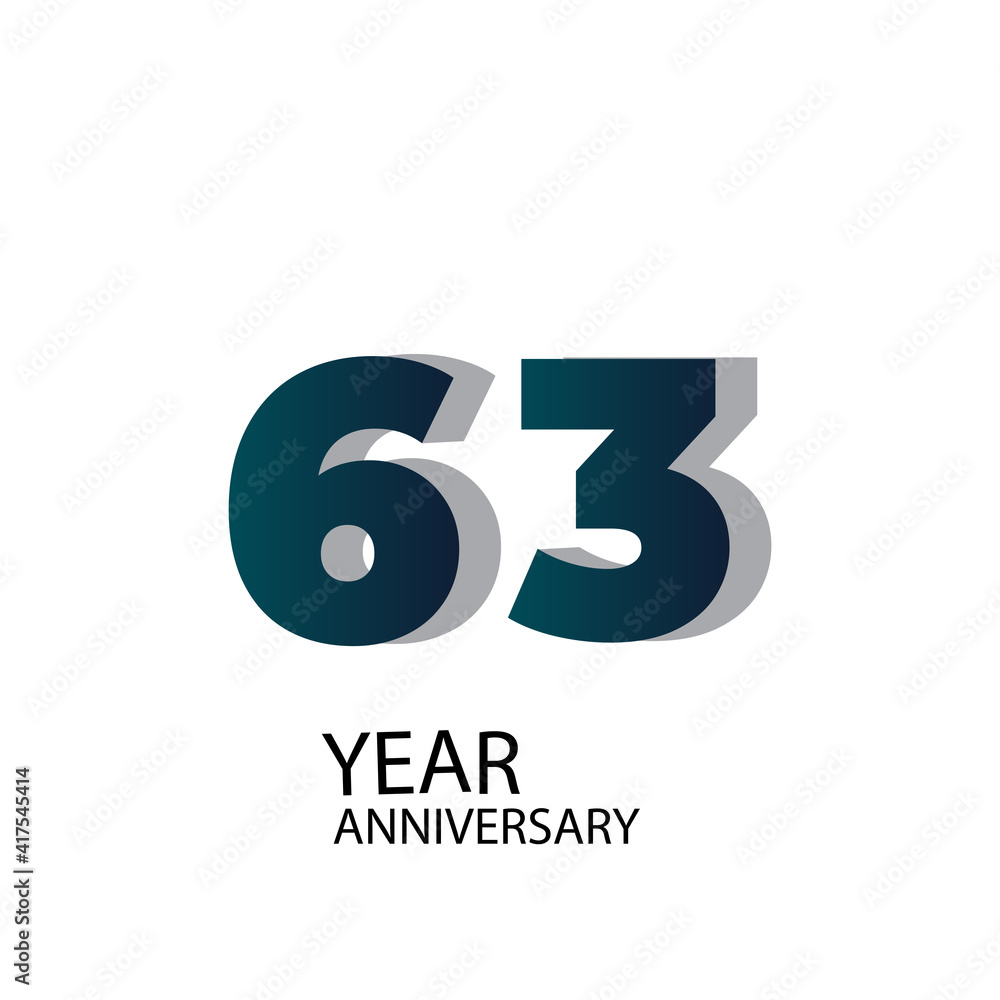 Year Anniversary Vector Template Design Illustration Blue Elegant White Background Year Anniversary Vector Template Design Illustration Blue Elegant White Background