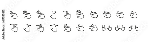 Premium pack of gesture line icons.