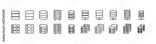 Stroke vector database line icons