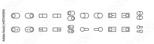 Premium pack of switch line icons.