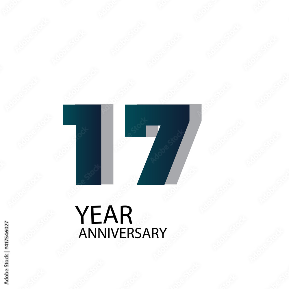 Year Anniversary Vector Template Design Illustration Blue Elegant White Background Year Anniversary Vector Template Design Illustration Blue Elegant White Background