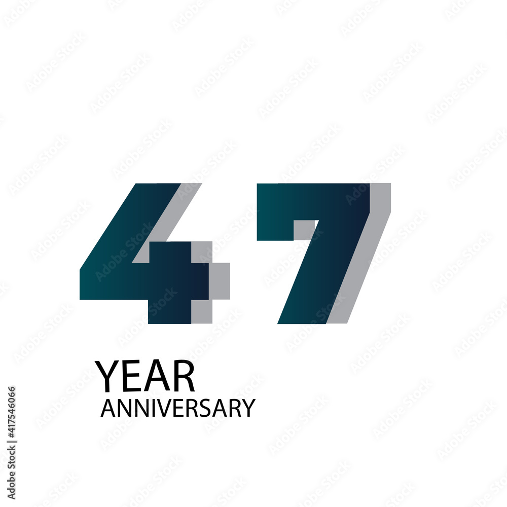 Year Anniversary Vector Template Design Illustration Blue Elegant White Background Year Anniversary Vector Template Design Illustration Blue Elegant White Background