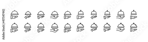 Premium pack of tray line icons.