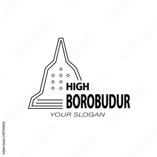Borobudur high vector logo design creative template