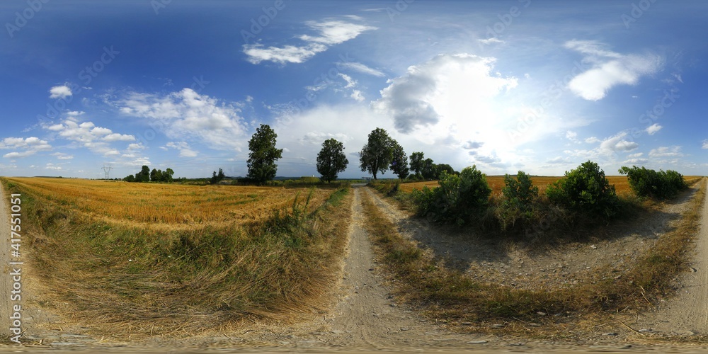 Fototapeta premium Late Summer Rural Landscape HDRI Panorama