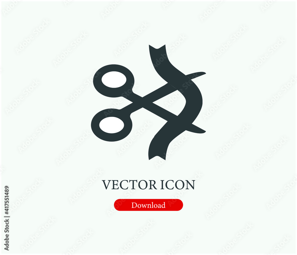 Fototapeta premium Inauguration vector icon. Editable stroke. Symbol in Line Art Style for Design, Presentation, Website or Apps Elements, Logo. Pixel vector graphics - Vector